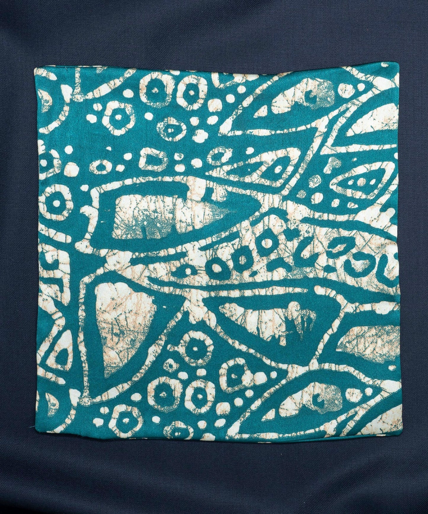 After 8 Abstract Green Pocket Square