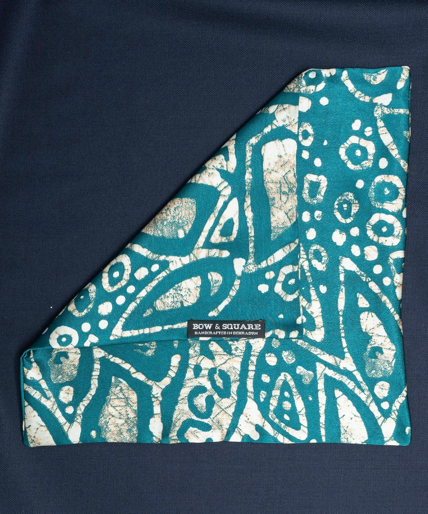 After 8 Abstract Green Pocket Square
