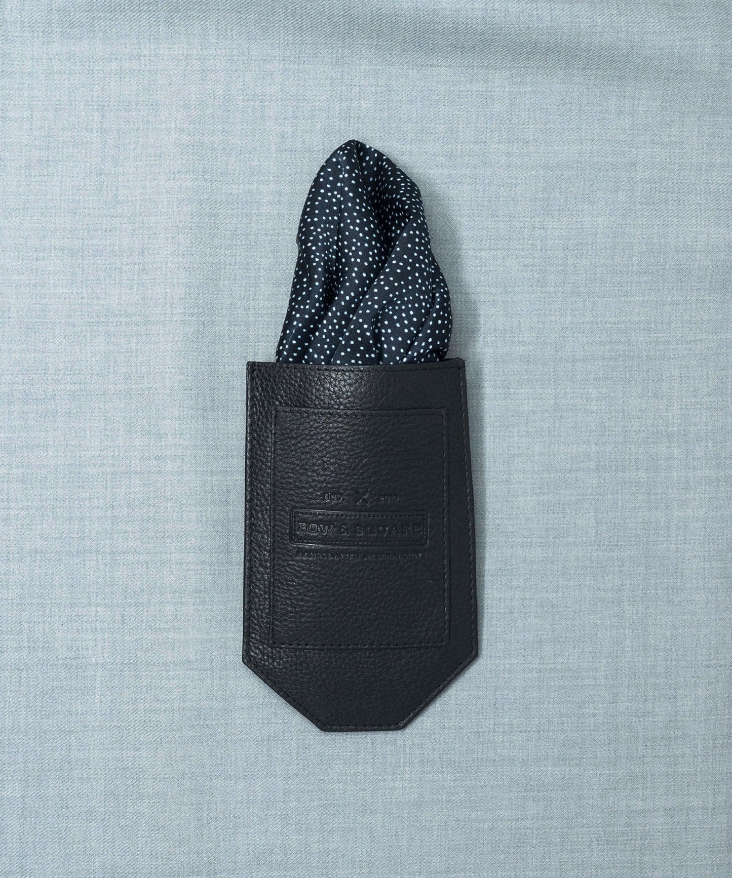 Old School Polka Dot Blue Pocket Square