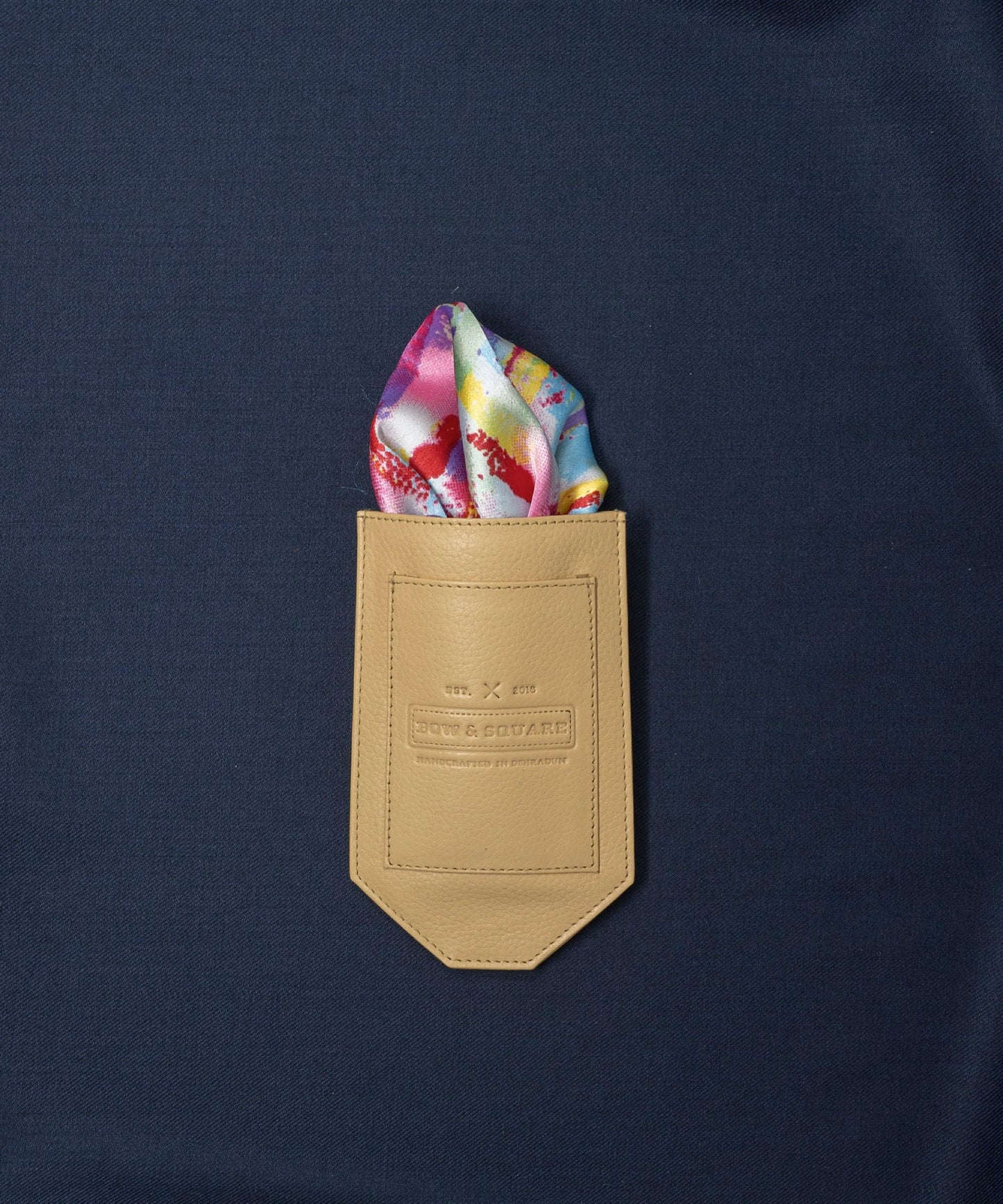After 8 Abstract Red Pocket Square