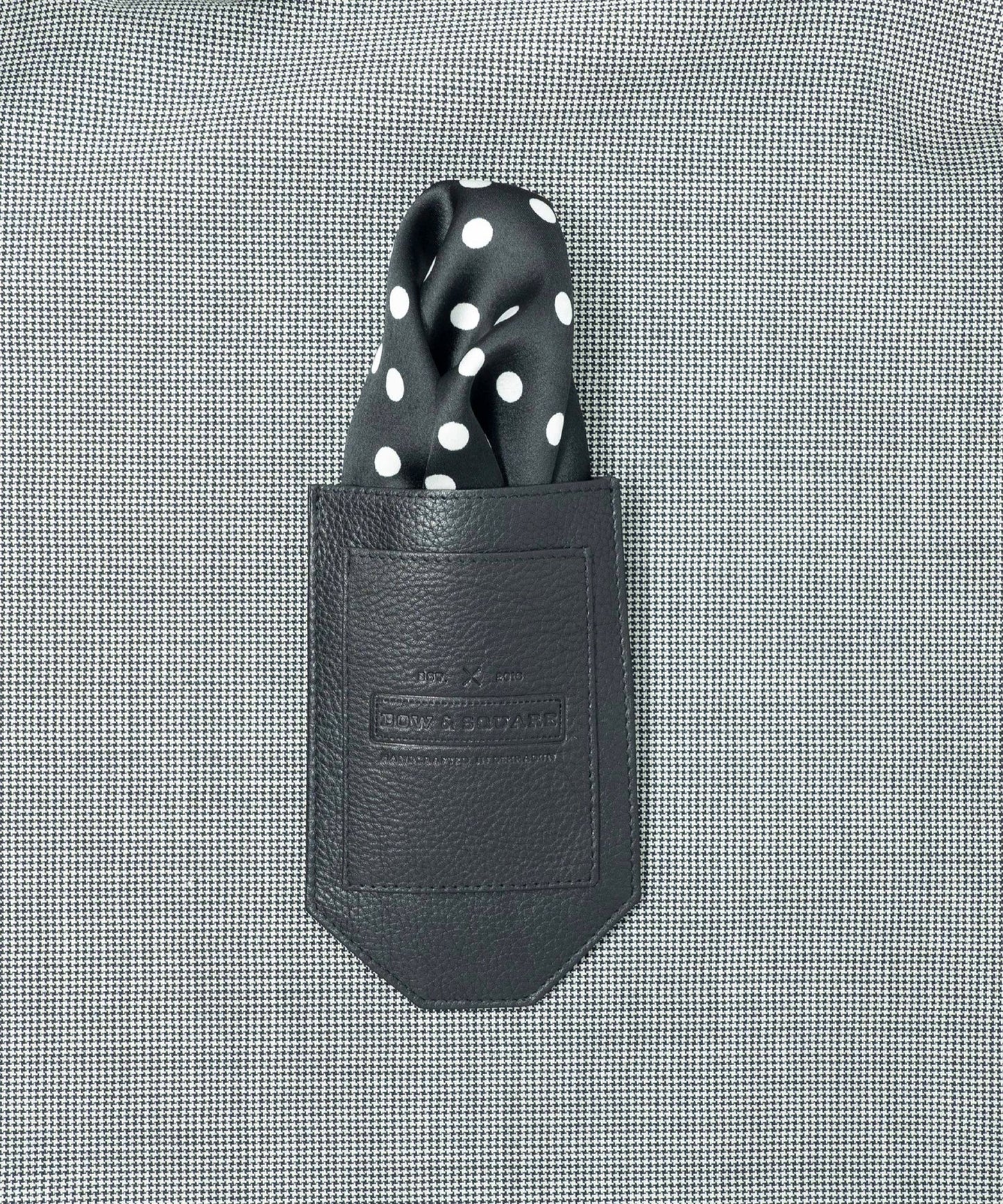 Monochrome Polka Dot Black Pocket Square