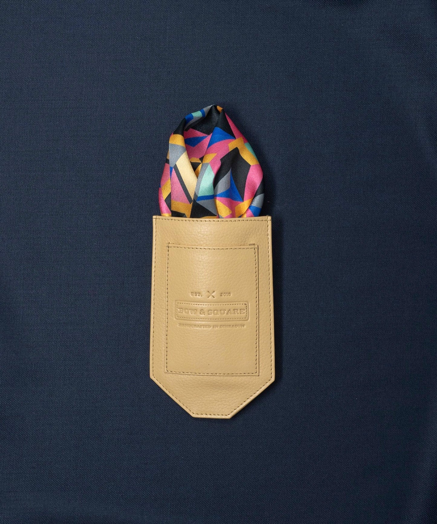 After 8 Geometric Pink Pocket Square