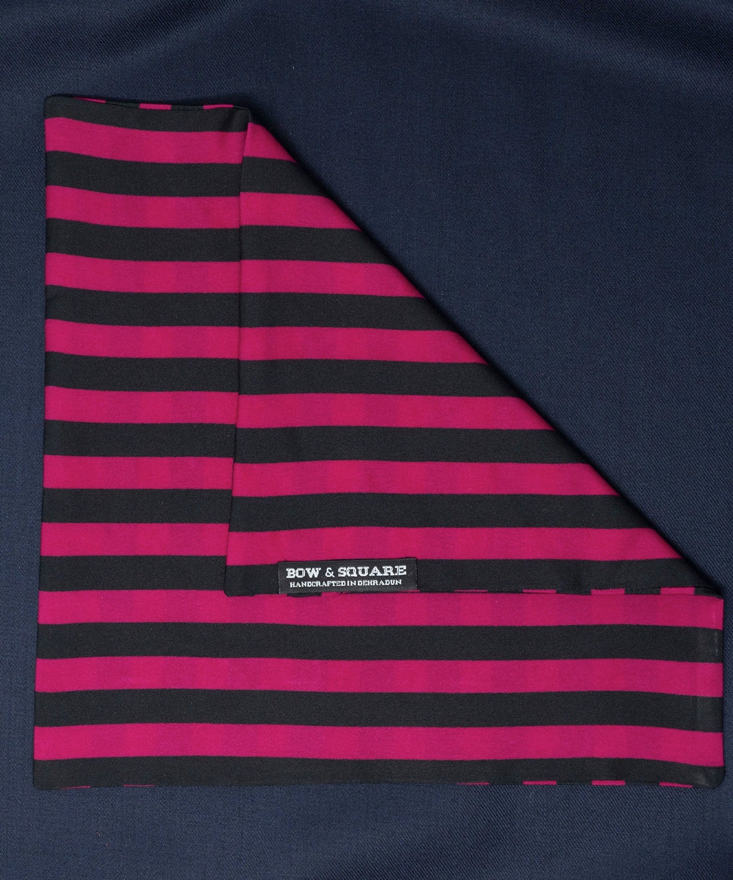 After 8 Striped Pink Pocket Square