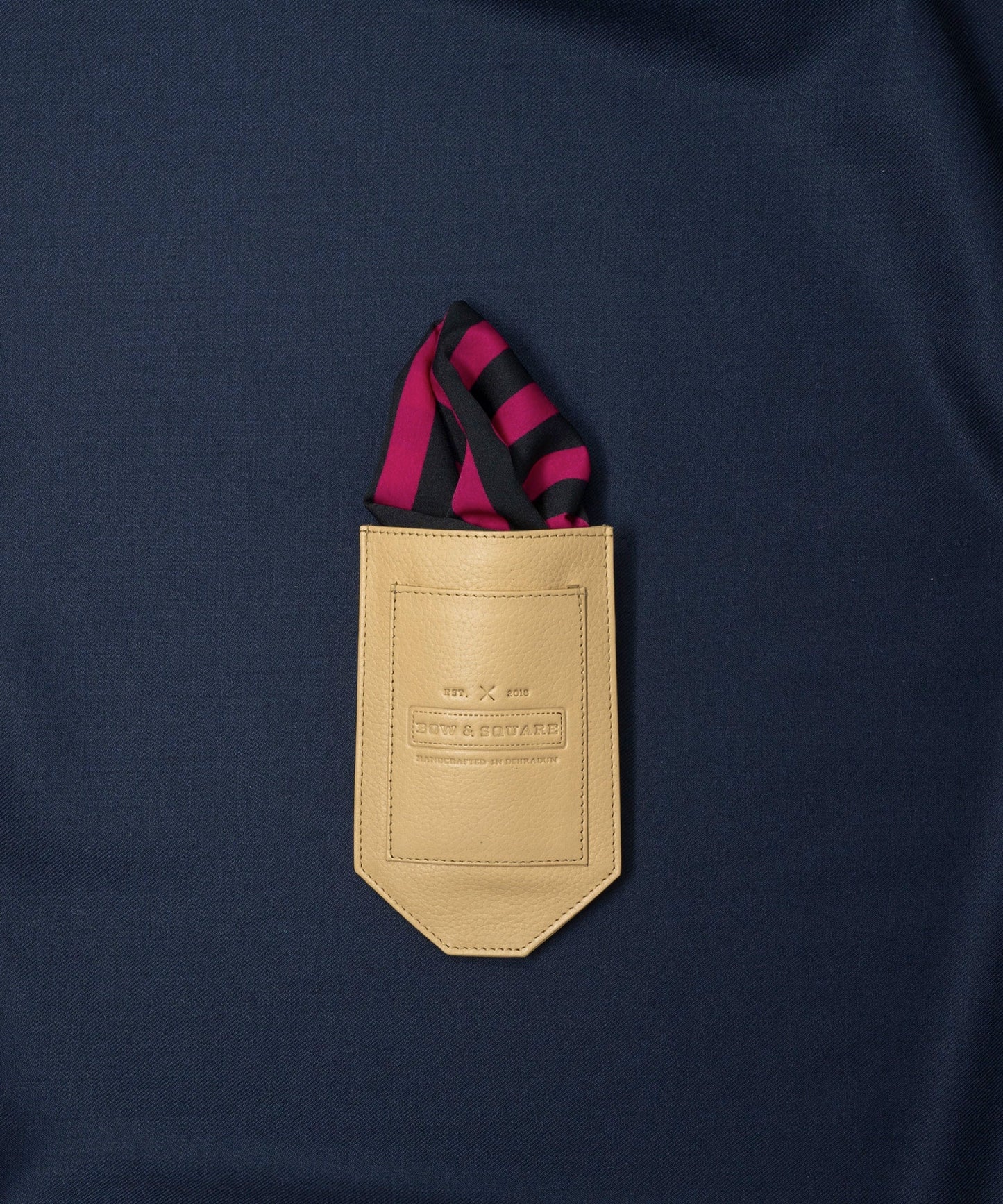 After 8 Striped Pink Pocket Square