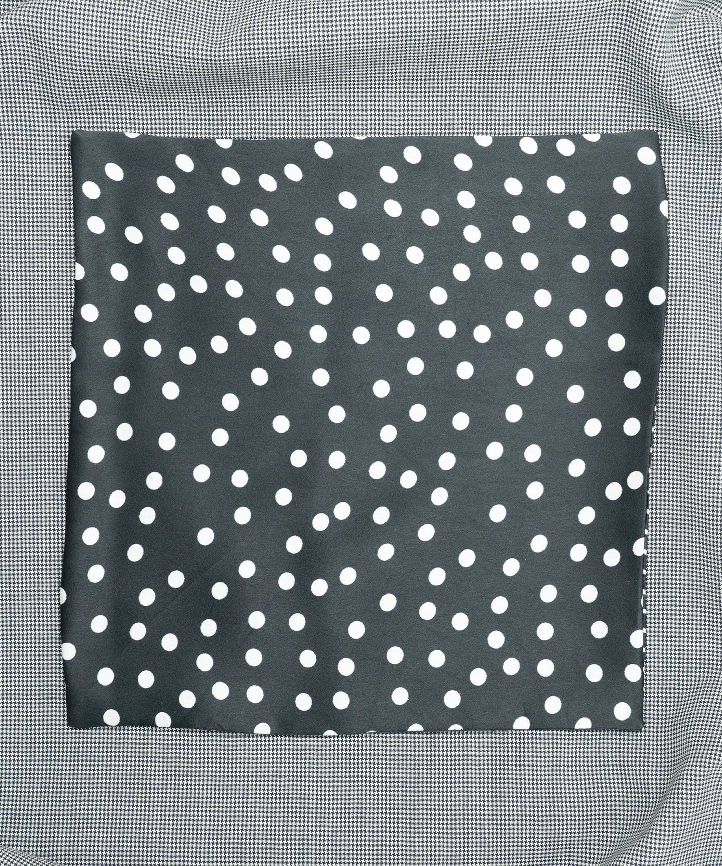 Monochrome Polka Dot Black Pocket Square