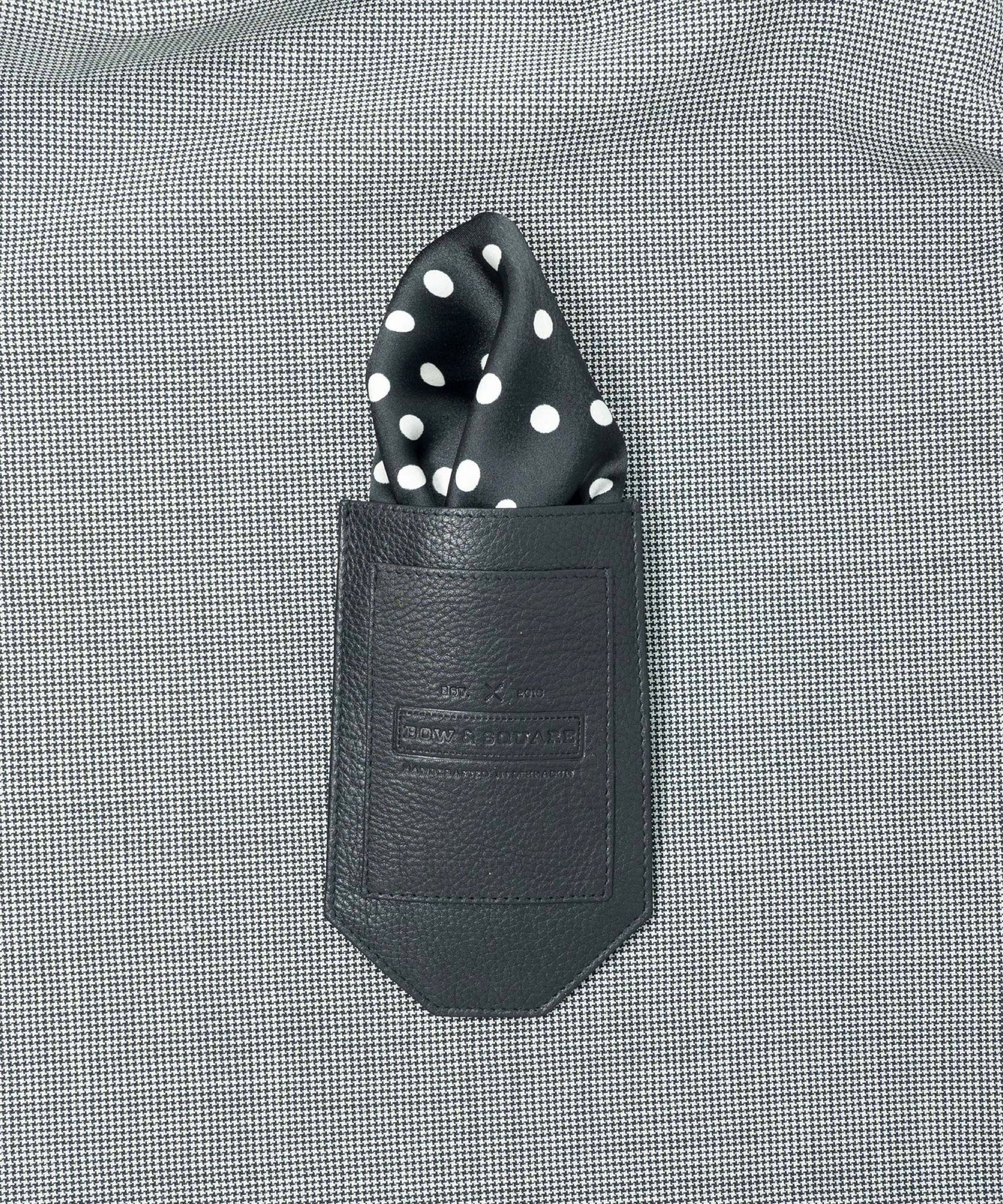 Monochrome Polka Dot Black Pocket Square