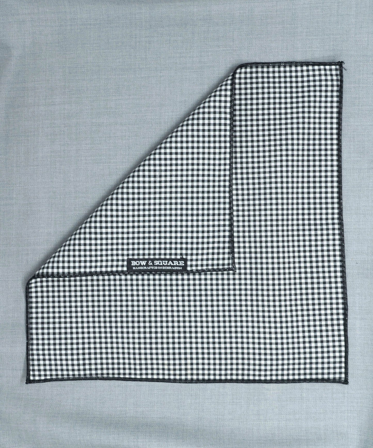 Monochrome Geometric Black Pocket Square