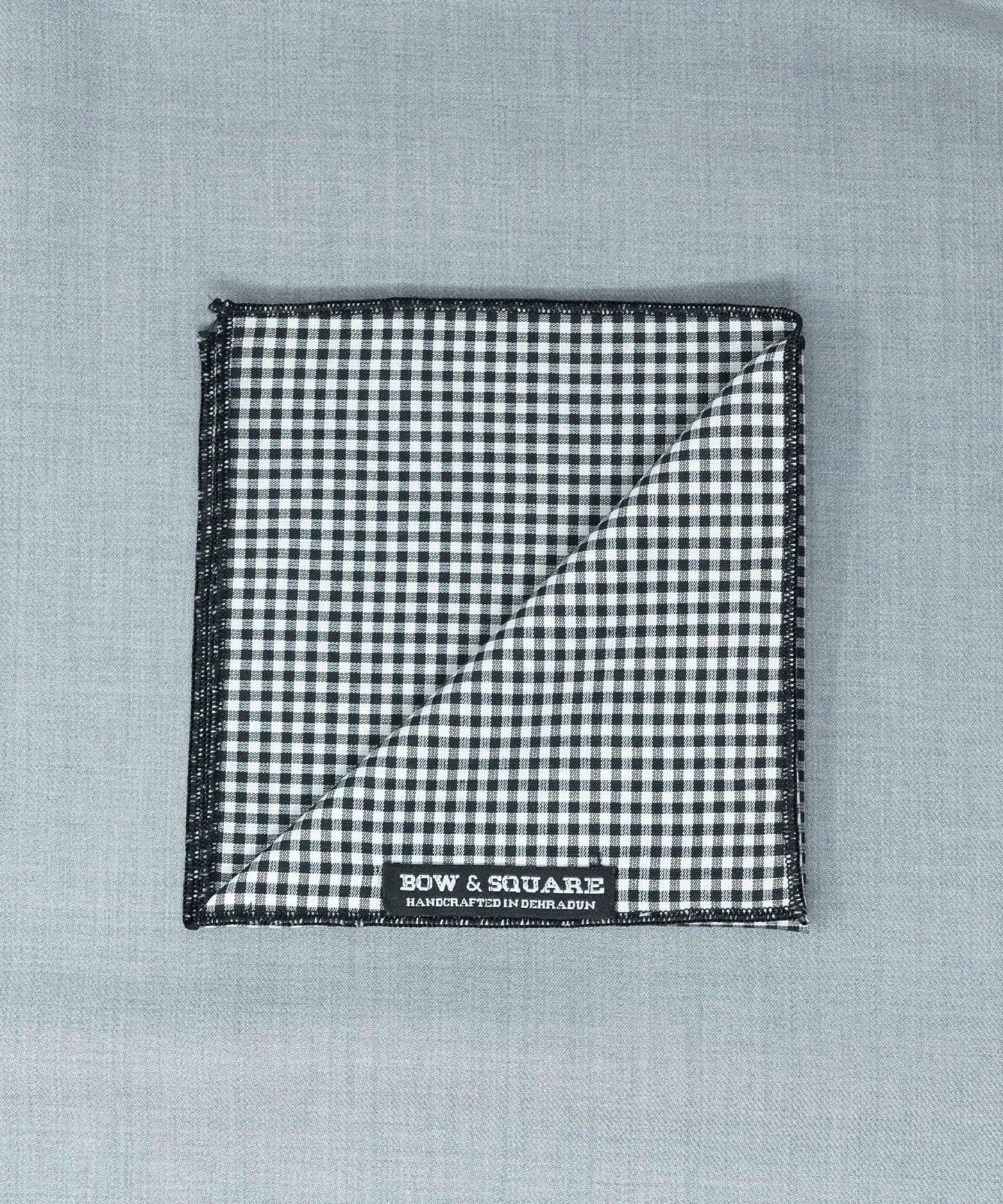 Monochrome Geometric Black Pocket Square
