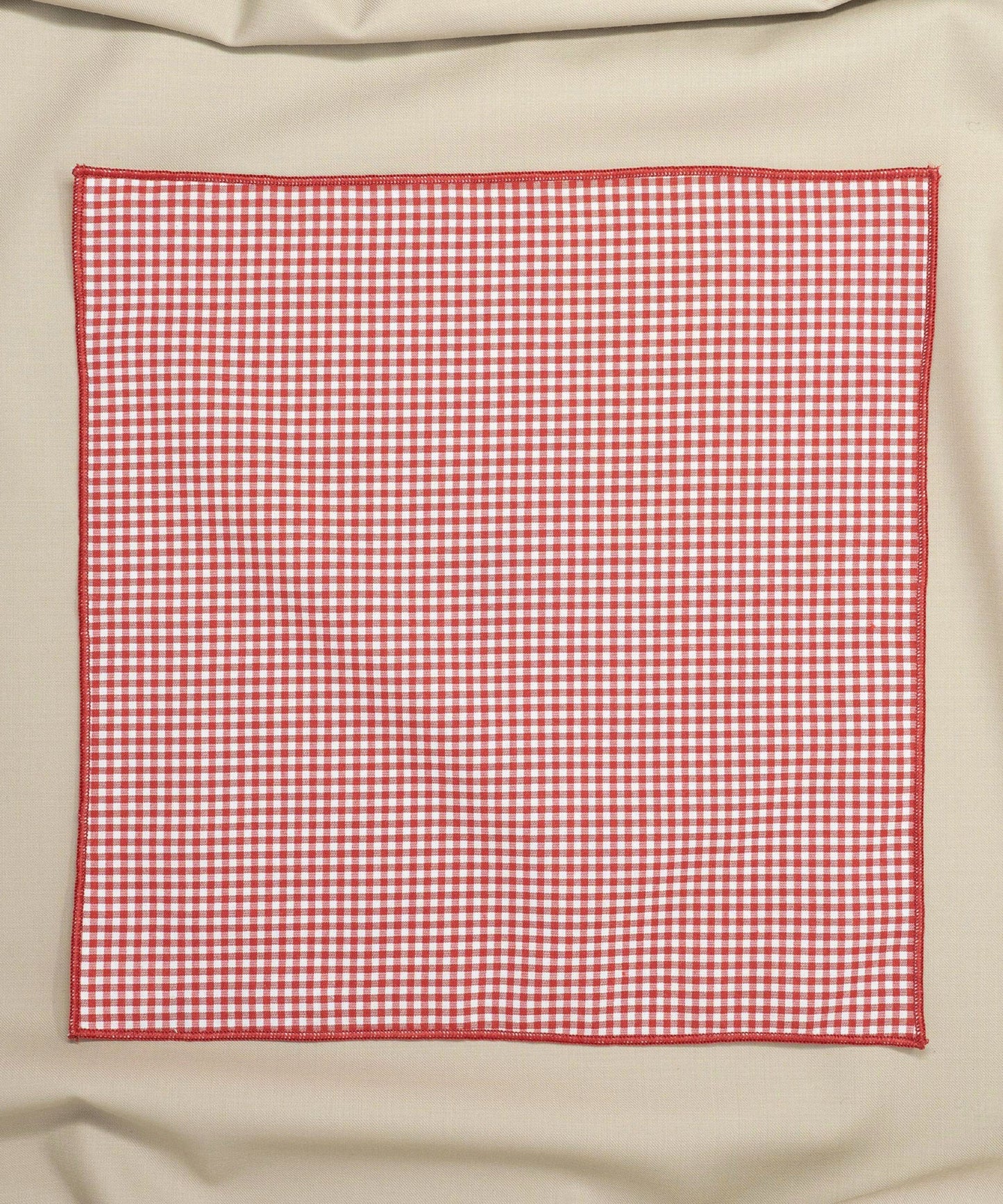 After 8 Geometric Red Pocket Square