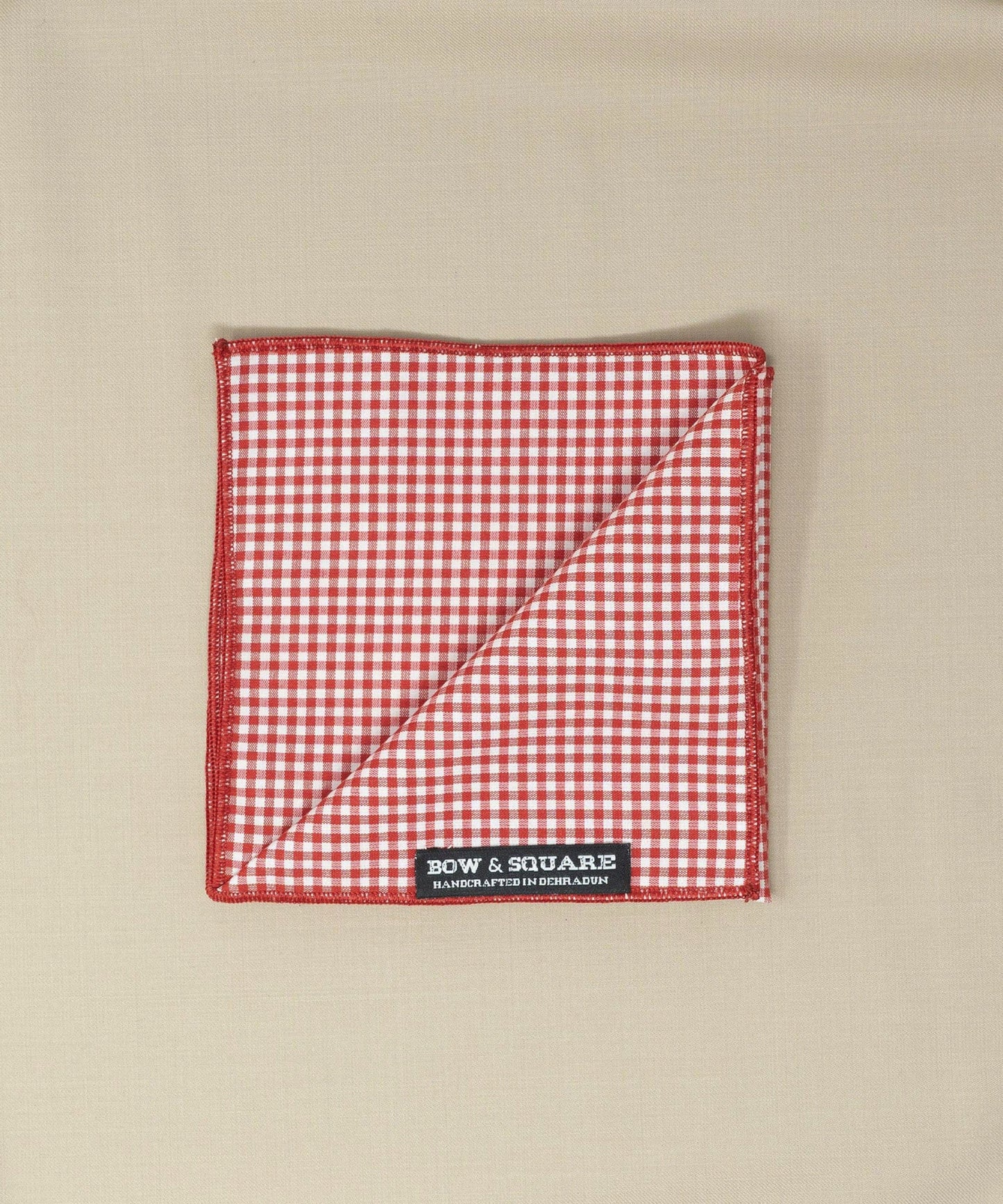 After 8 Geometric Red Pocket Square