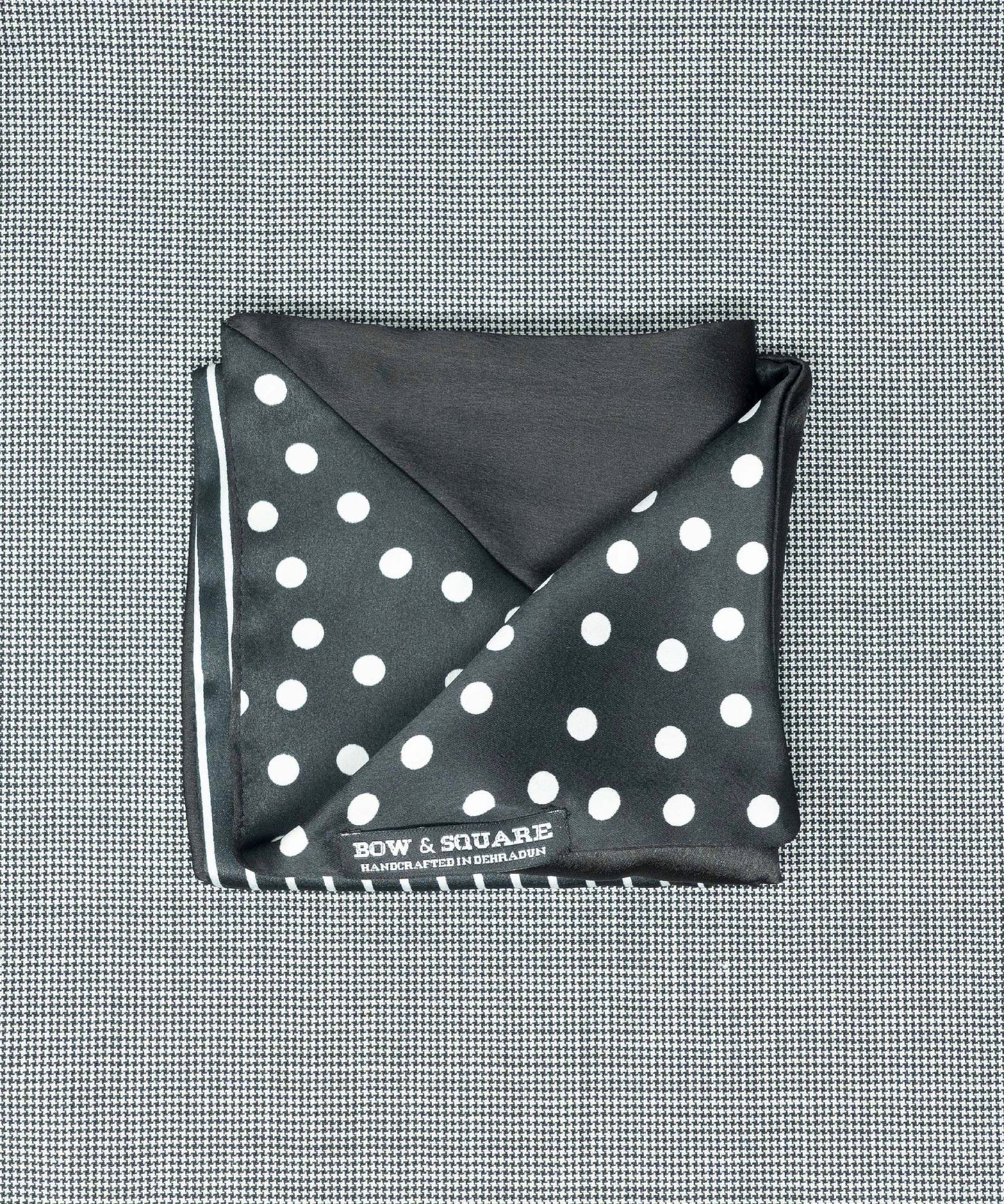 Monochrome Black Pocket Square