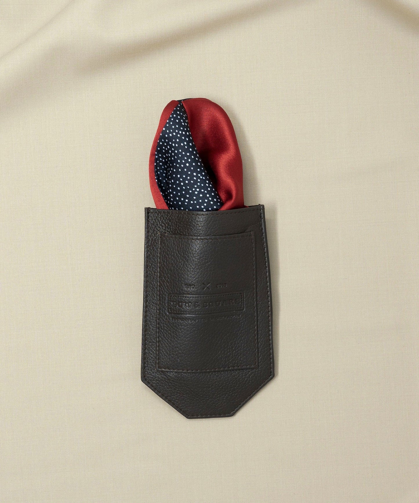 After 8 Red Pocket Square