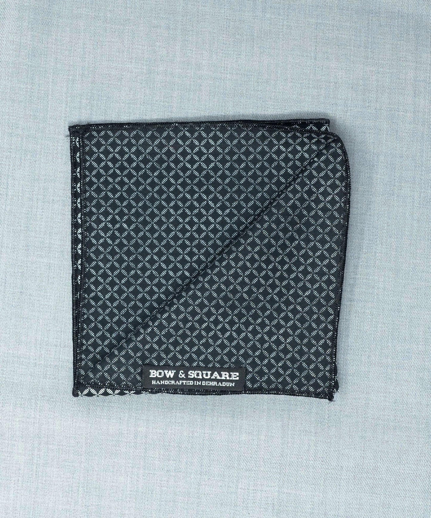 Monochrome Black Pocket Square