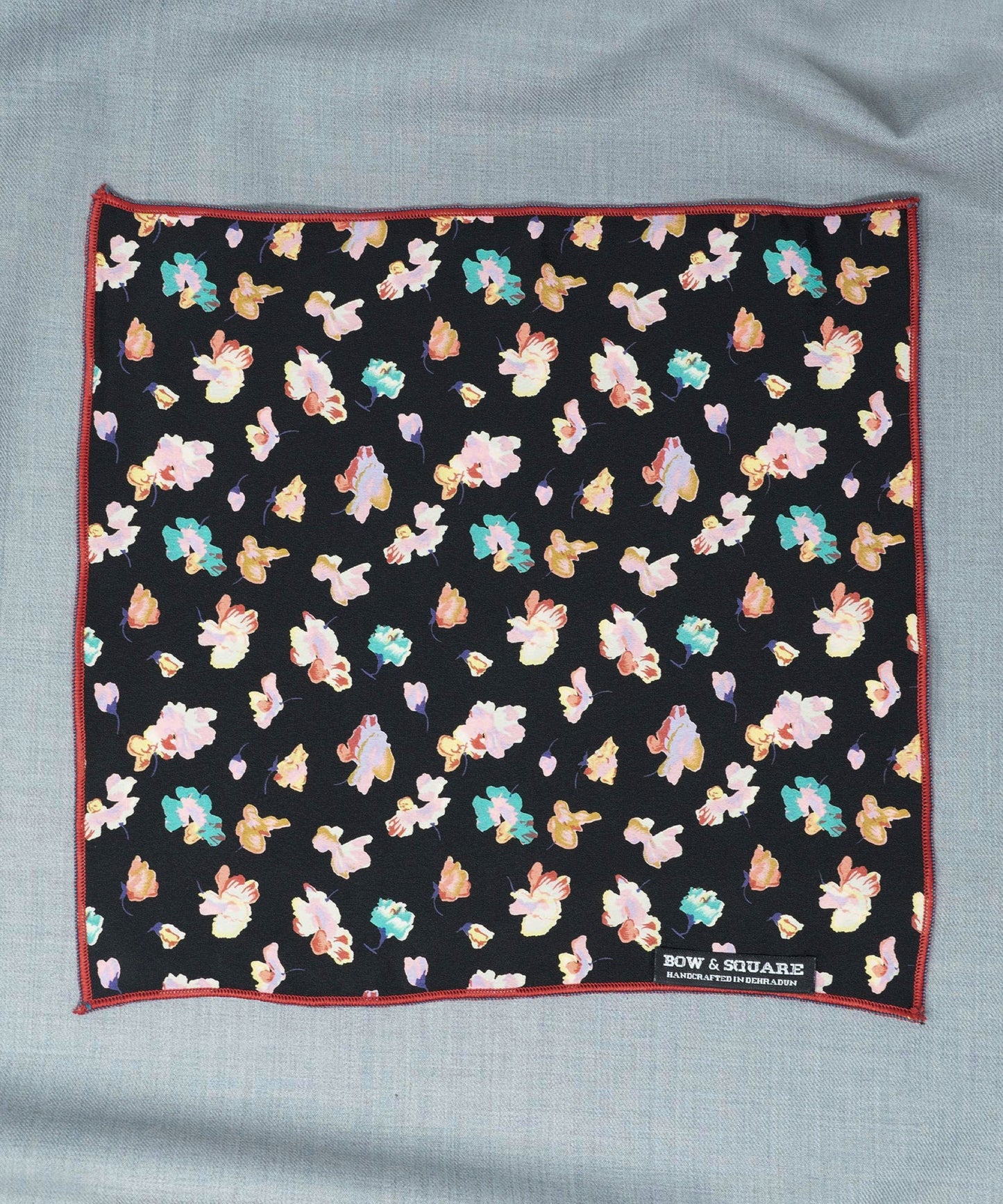Monochrome Multicolored Pocket Square