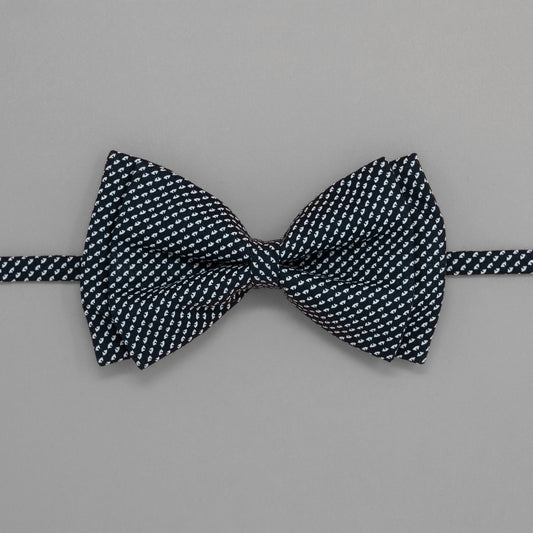 Old School Blue Geometric Bowtie