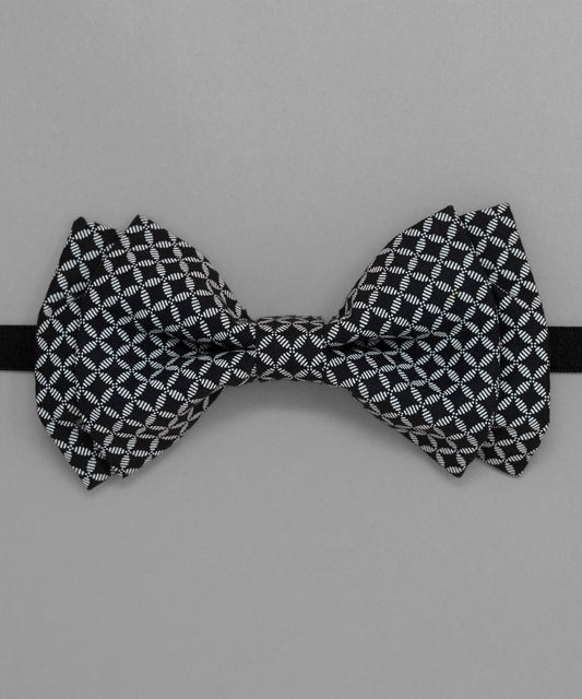 Monochrome Black Geometric Bowtie