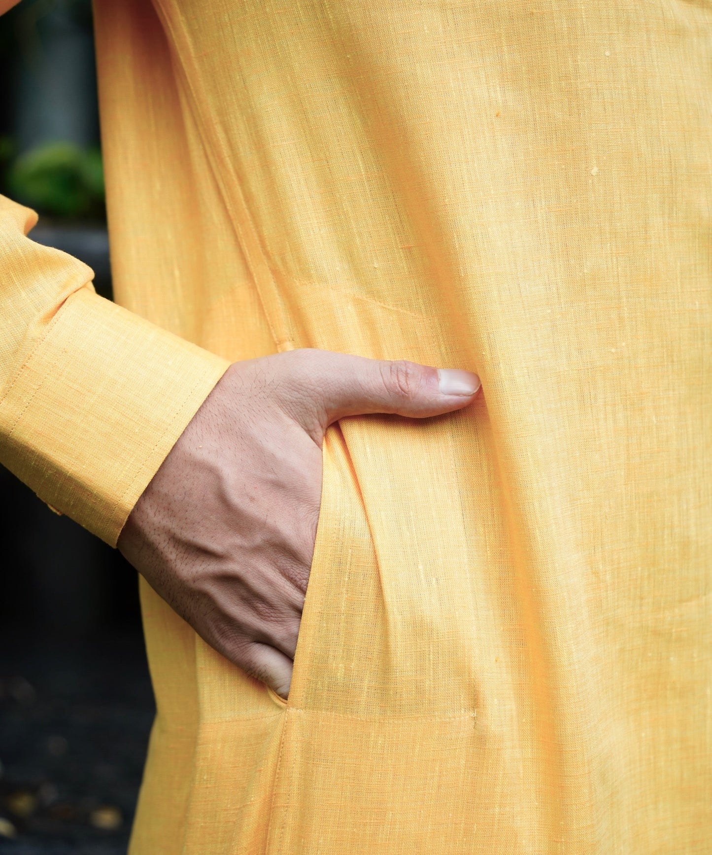 Marigold Linen Kurta Pyjama Set