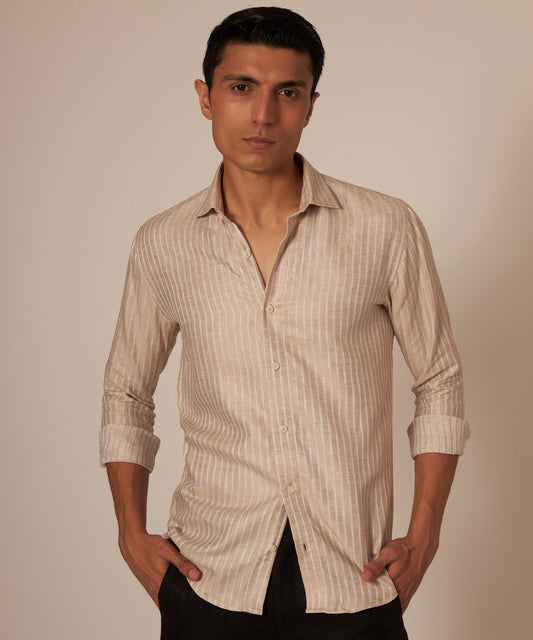 Mocha Linen Shirt