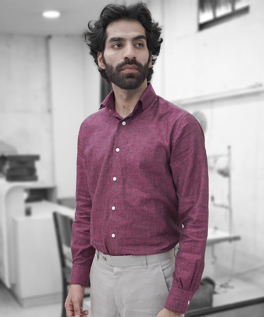 Deep Fuchsia Linen