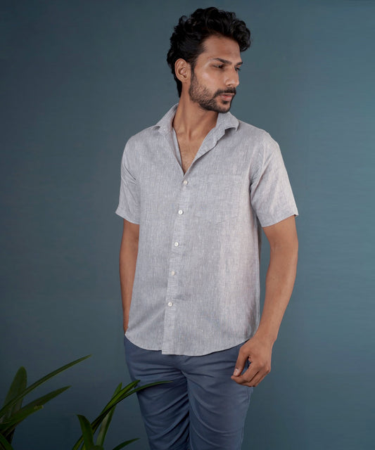 Flint Grey Linen Shirt