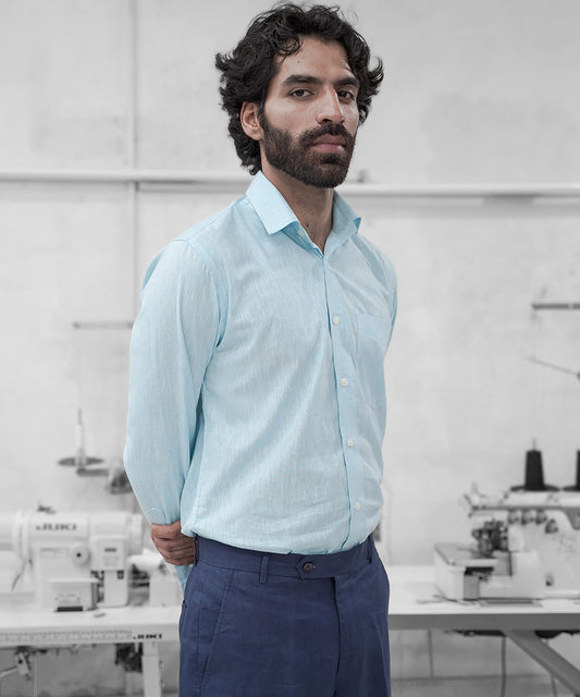 Powder Blue Linen