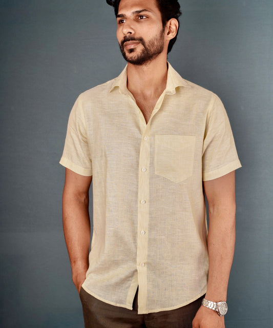 Lemon Grass Premium Linen Shirt