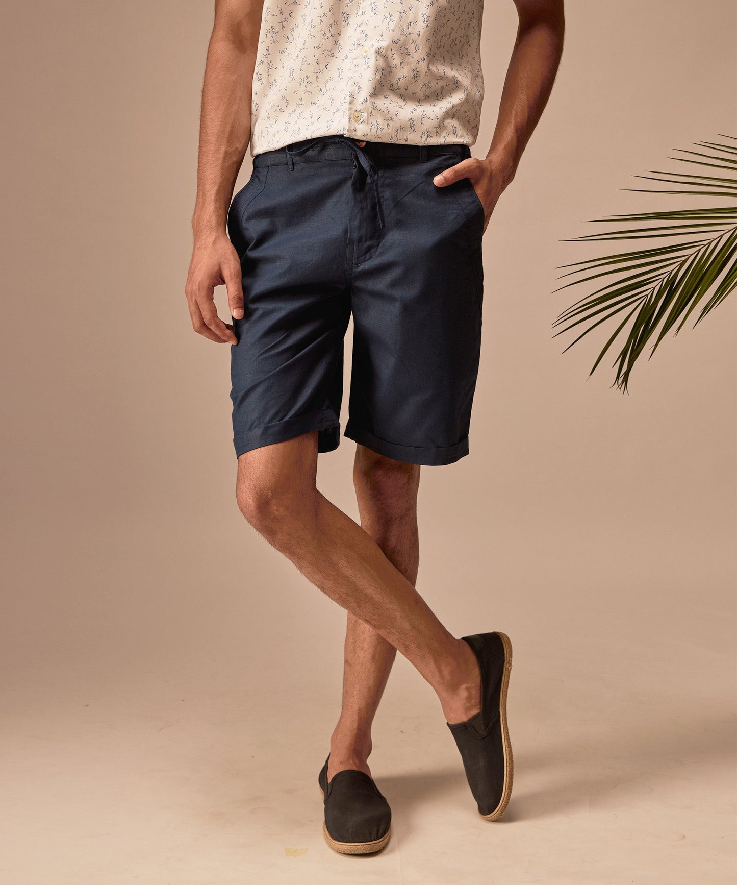 Azure Linen Shorts