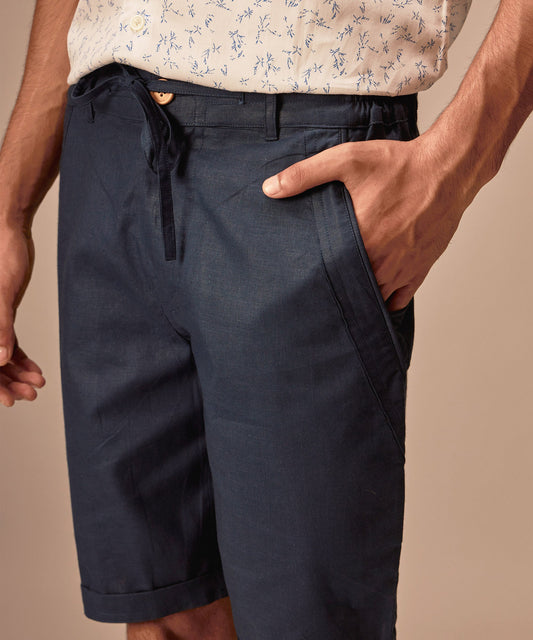 Azure Linen Shorts