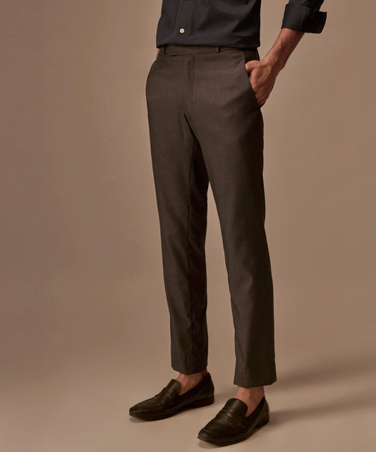 Charcoal Patterned Dress Pants