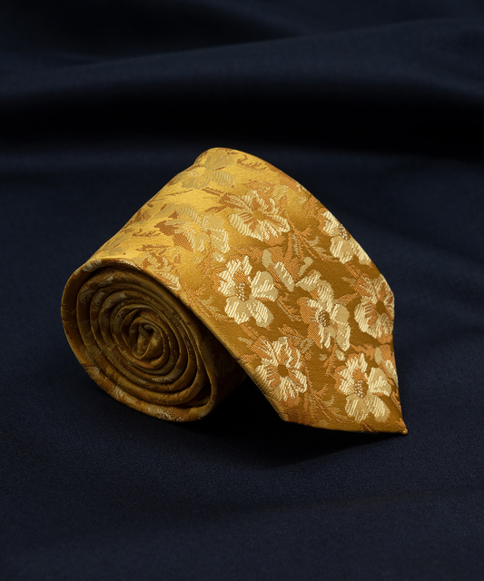 Sun & Sand Yellow Floral Necktie