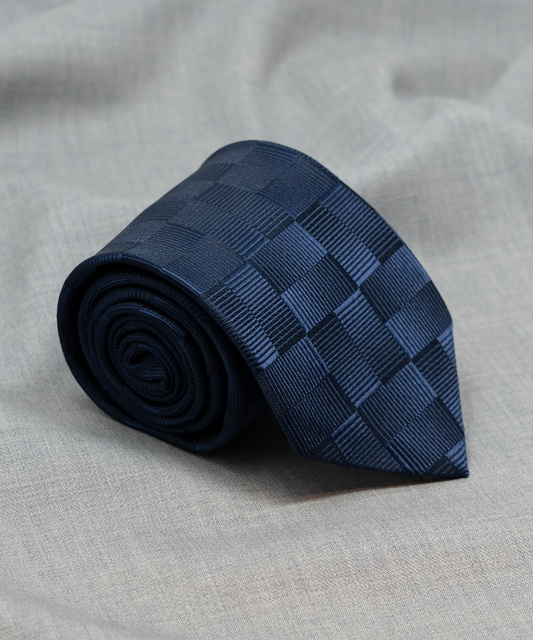 Old School Blue Checks Necktie