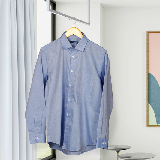 Polo Blue Twill Cotton Shirt