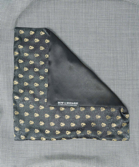 Monochrome  Geometric Black Pocket Square