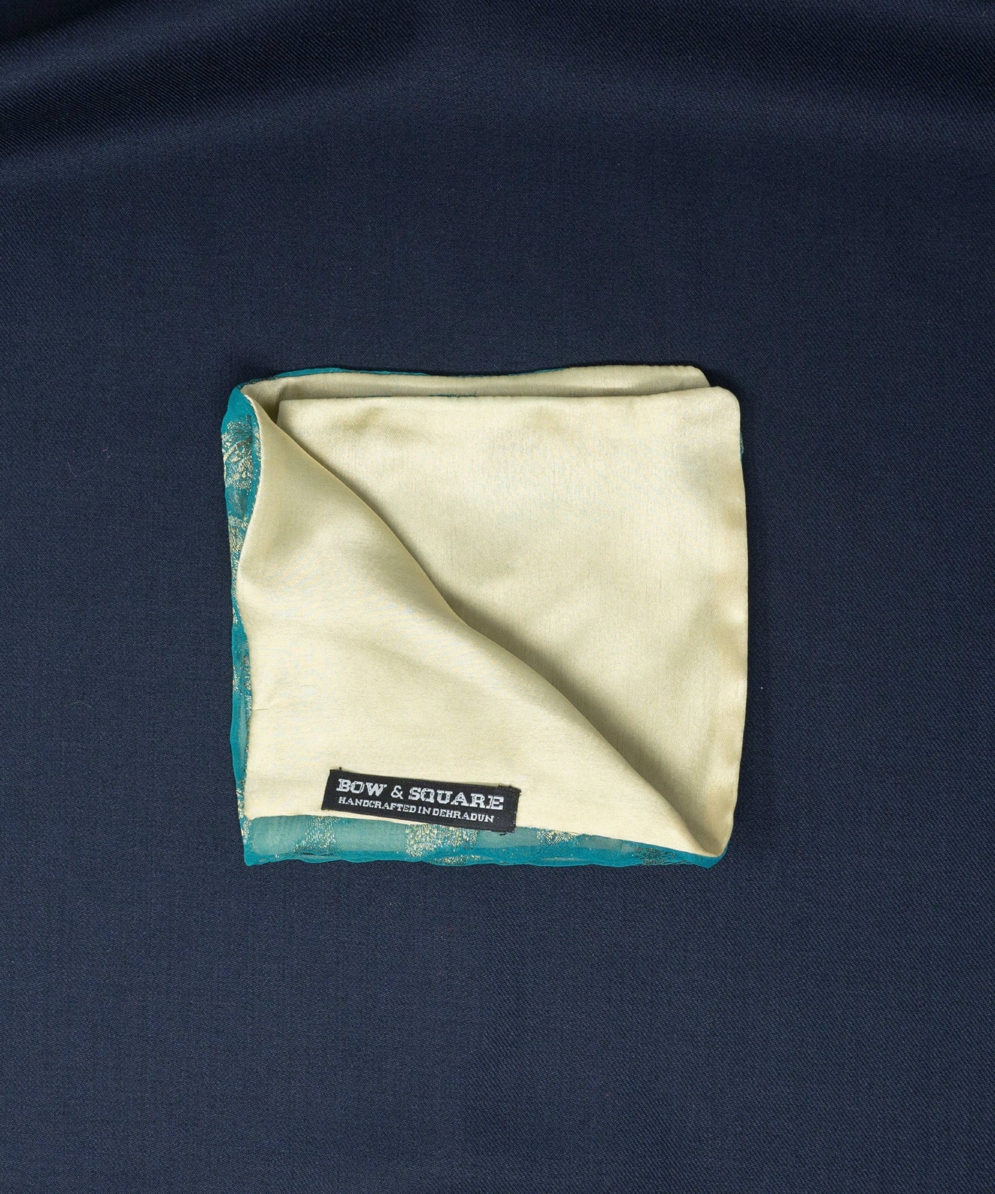 After 8  Geometric Green Pocket Square