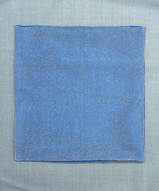 Regal Net Blue Pocket Square