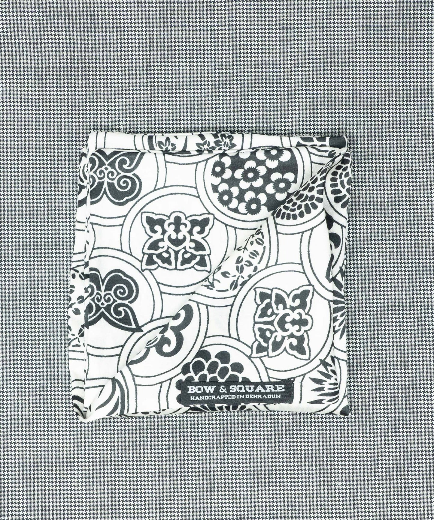 Town Hall Abstract White Pocket Square