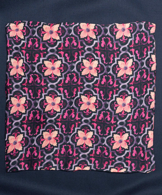 Sun & Sand Floral Pink Pocket Square