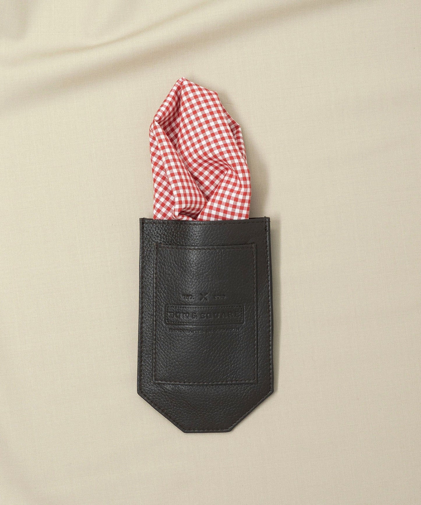 After 8  Geometric Red Pocket Square